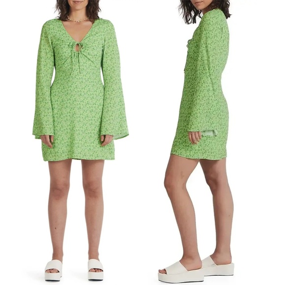 CHARLIE HOLIDAY x ANTHROPOLOGIE | Nixon Floral Long Sleeve Minidress | Size 6 - Picture 2 of 14